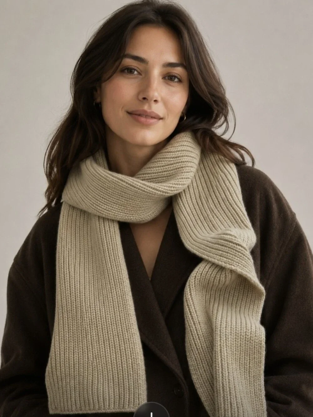J.Crew Vintage 100% Cashmere Knit Scarf Camel